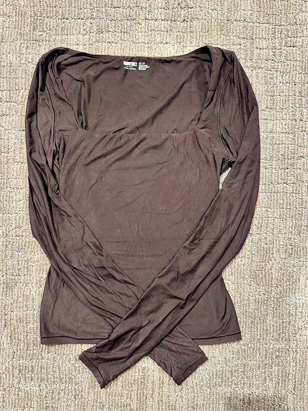 Smoothez by Aerie Long Sleeve Top in Brown Size XS Like New